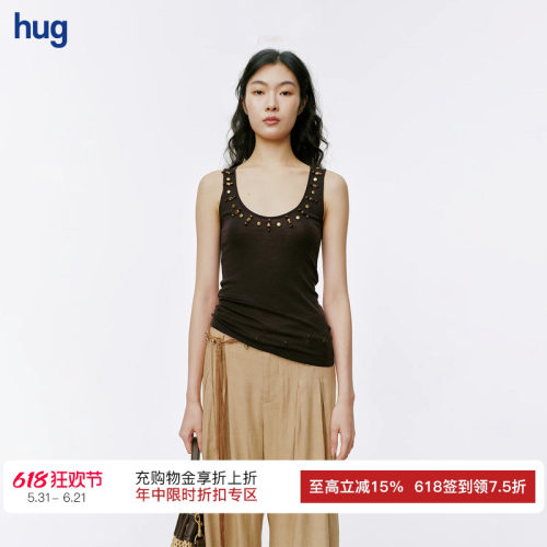 XUZHI钉珠装饰背心上衣