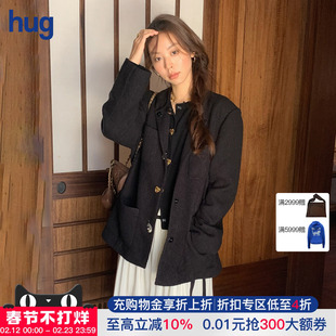 【ICE DUST】hug 2026早春新款吊坠装饰四口袋小香外套icedust