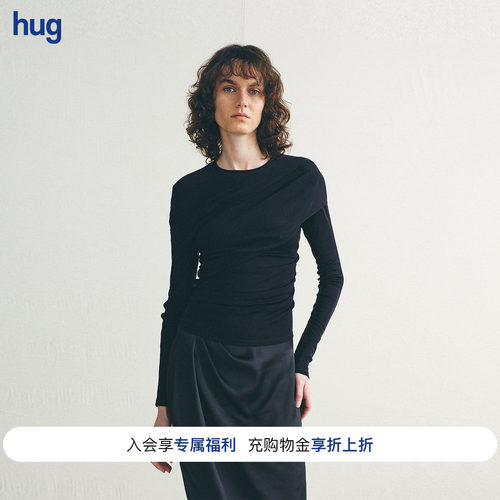 deepmoss雾黑衫褐软山修身上衣