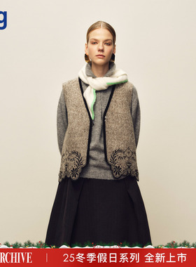 【MARCHEN】hug 2025AW冬季假日系列雪绒花马甲