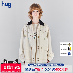 2025早春新款 日系上衣 DUST hug 外套復古款 ICE 彩色花卉工裝
