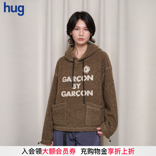 2025秋冬新款 hug 贴布绣羊羔毛LOGO卫衣 GARCON