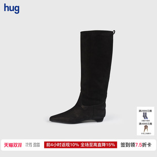 【SALONDEJU 韩国】hug 2026秋冬新款小方头平底长靴