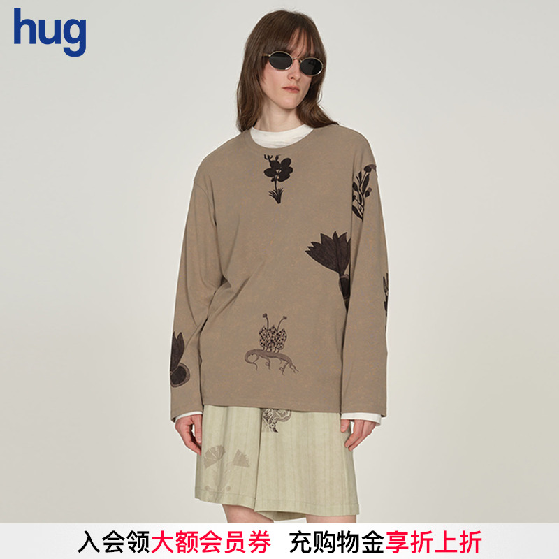 ICEDUST棉质原创植物印花长袖