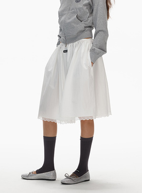 【ECHOADE】hug 2025大热芭蕾风白色蕾丝花边半身裙