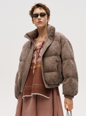 【ICEDUST】hug 2025秋冬新款肌理提花面包羽绒服外套icedust