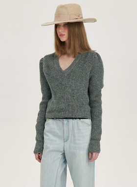 【PANNPANN】hug 2025秋冬新款泡泡袖针织毛衣Blaire