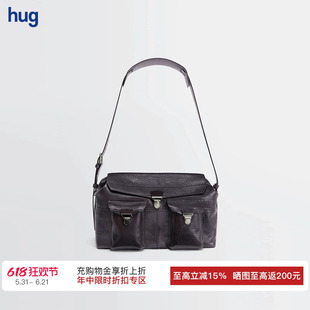 【LEMAIRE】hug 新款深貂棕色牛皮革多口袋手提包小号大号装备包
