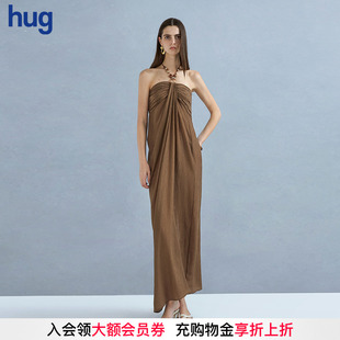 hug Sonata 25串珠立体剪裁露背抹胸挂脖连衣裙 Cello