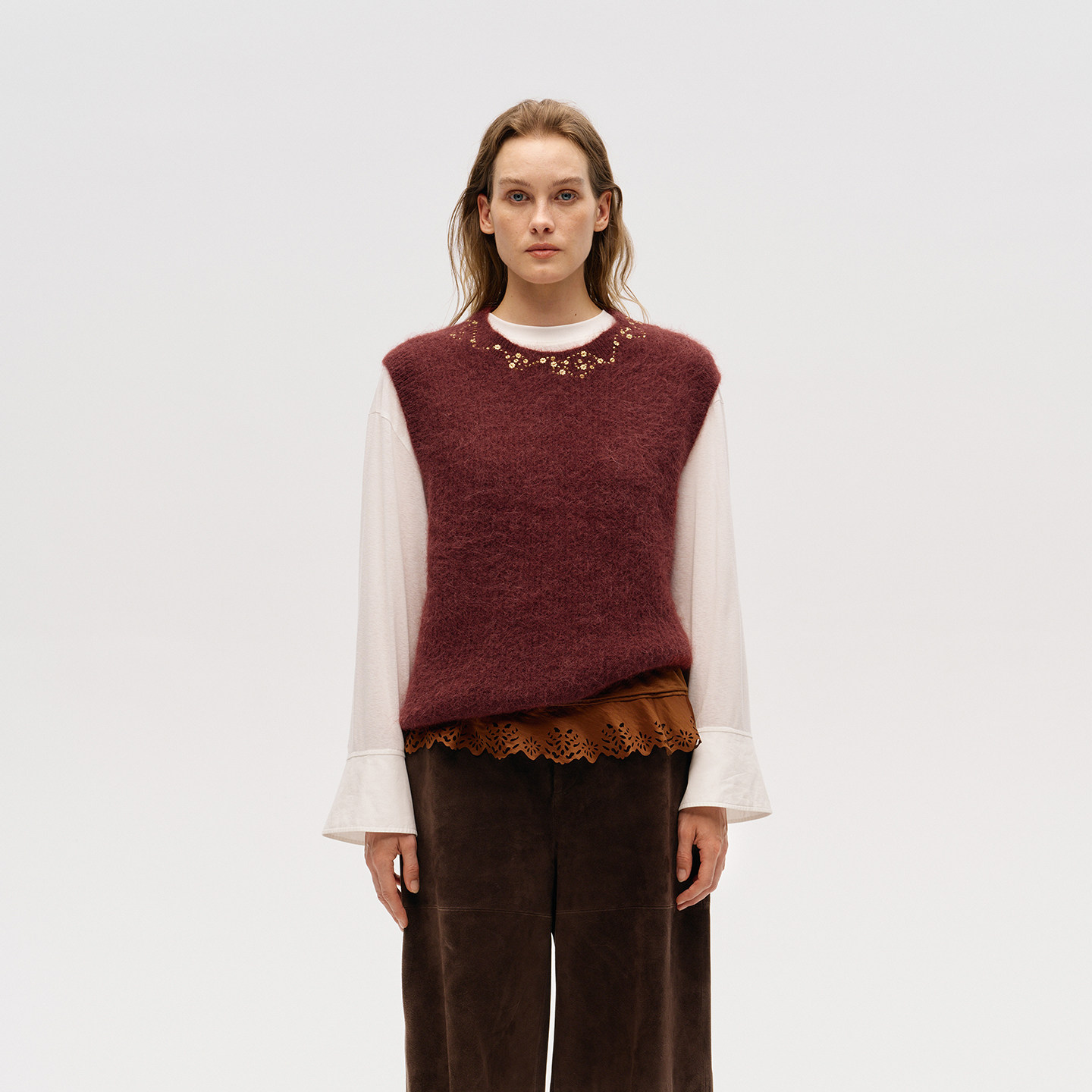 ICEDUST钉珠毛线背心