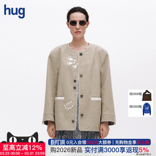 2026春夏新款 hug DUST 贴布刺绣外套 ICE