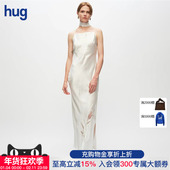 PROJECT AETNA hug镂空绣提花吊带连衣裙气质长裙