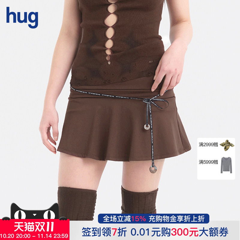 RUI半身裙运动翻边短裤裙