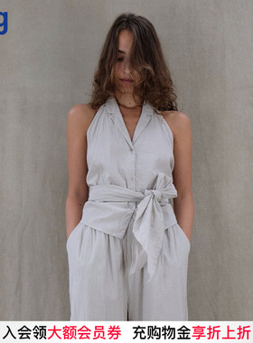 【ELSA ESTURGIE】hug 2026春夏新款挂脖镂空吊带上衣