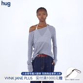 VVNK 2026早春新款 JANE PLUS hug 一字领羊毛条纹衫 Knit套头衫