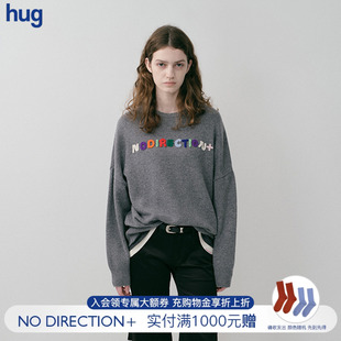 舒适宽松 DIRECTION 2026早春新款 落肩圆领毛衣 hug