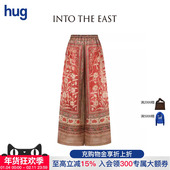 INTO 亚麻印花直筒长裤 THE EAST hug 阔腿休闲裤 intotheeast