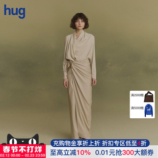 【CORTANA】hug 秋冬新款系带翻领开襟衫一片式围裹半裙