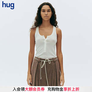 純色簡約哥本哈根紐扣無袖 hug新款 GARMENT 背心 THE