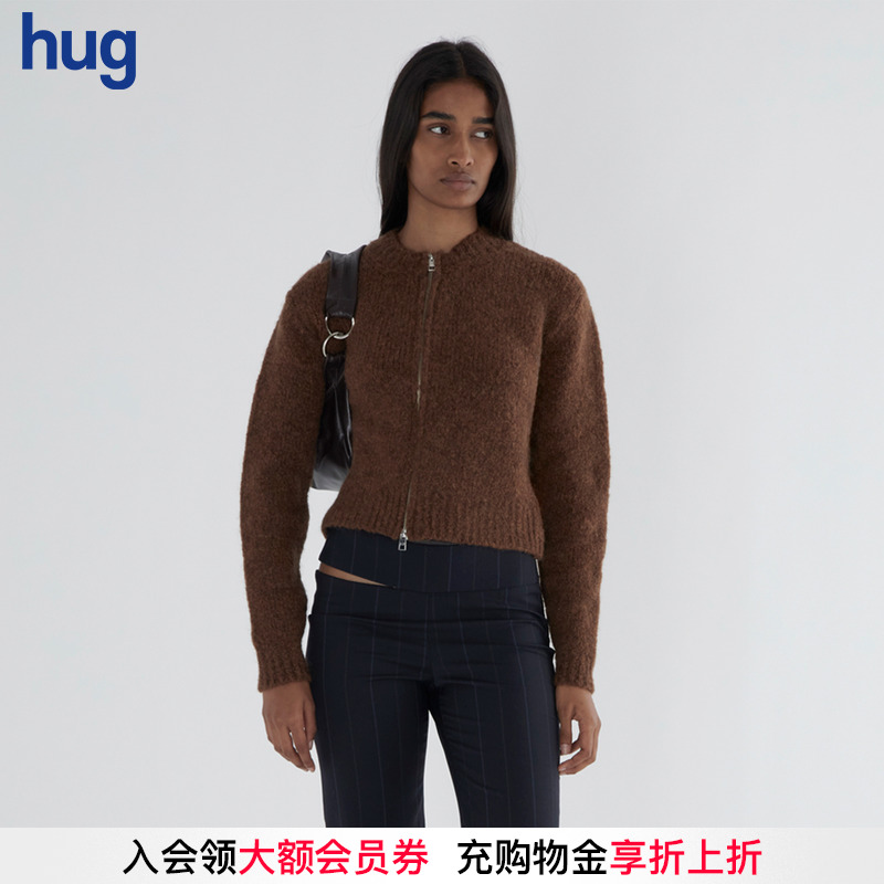 PALOMAWOOL圆领拉链针织开衫