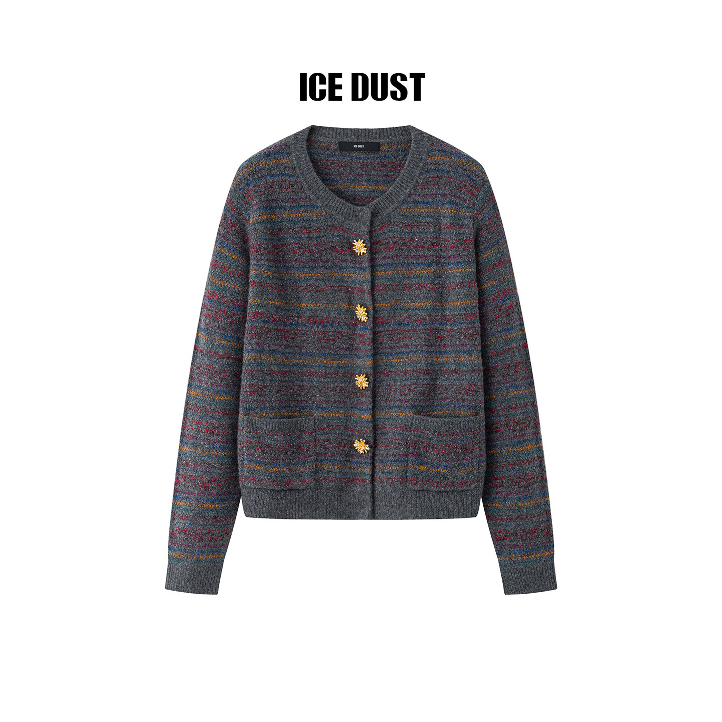 ICEDUST圆领彩色条纹毛衫