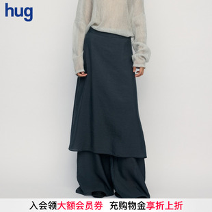 hug 2026春夏新款 SKIRT深蓝色裙裤 RUOHAN
