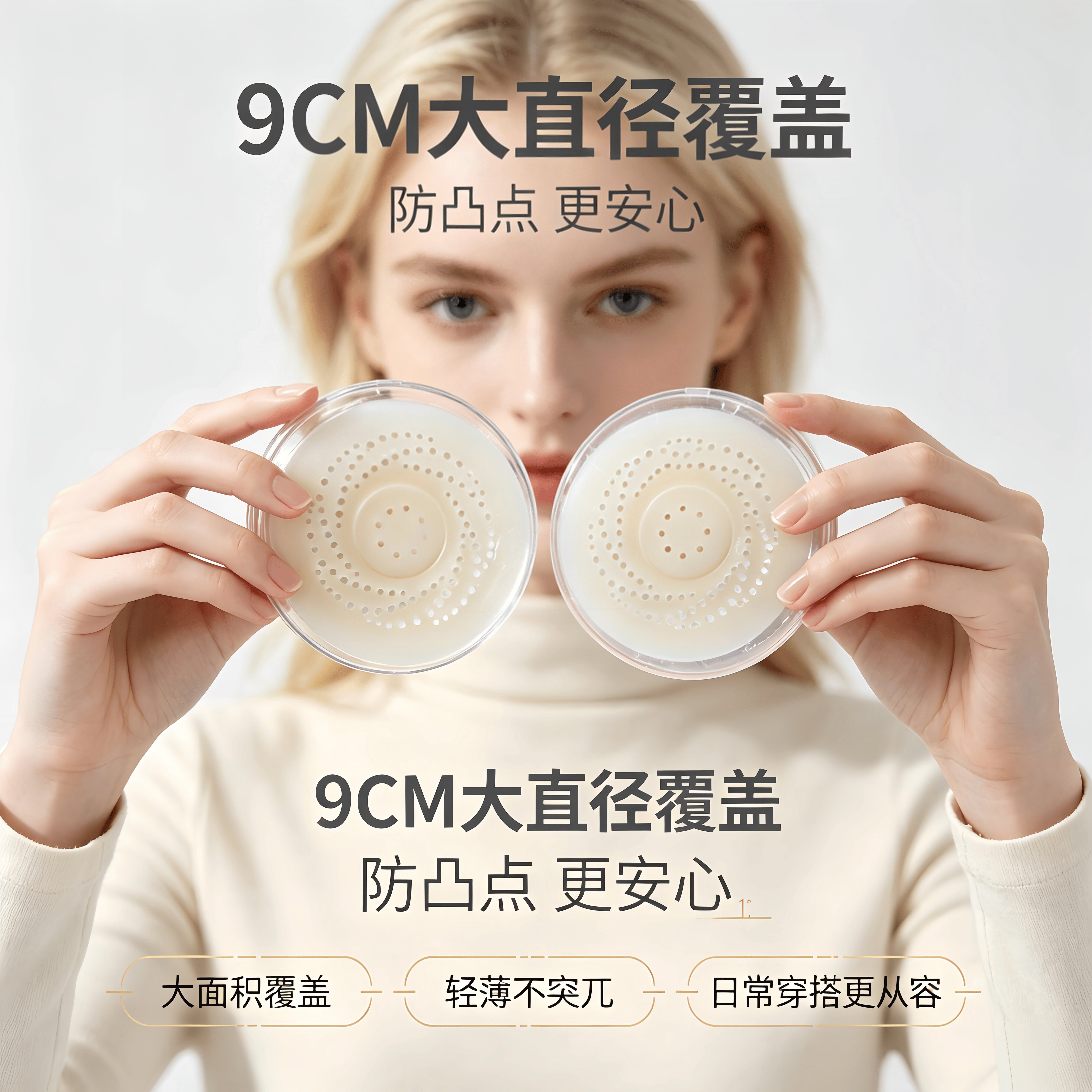 9CM大码专用乳贴防凸点走光透气图片