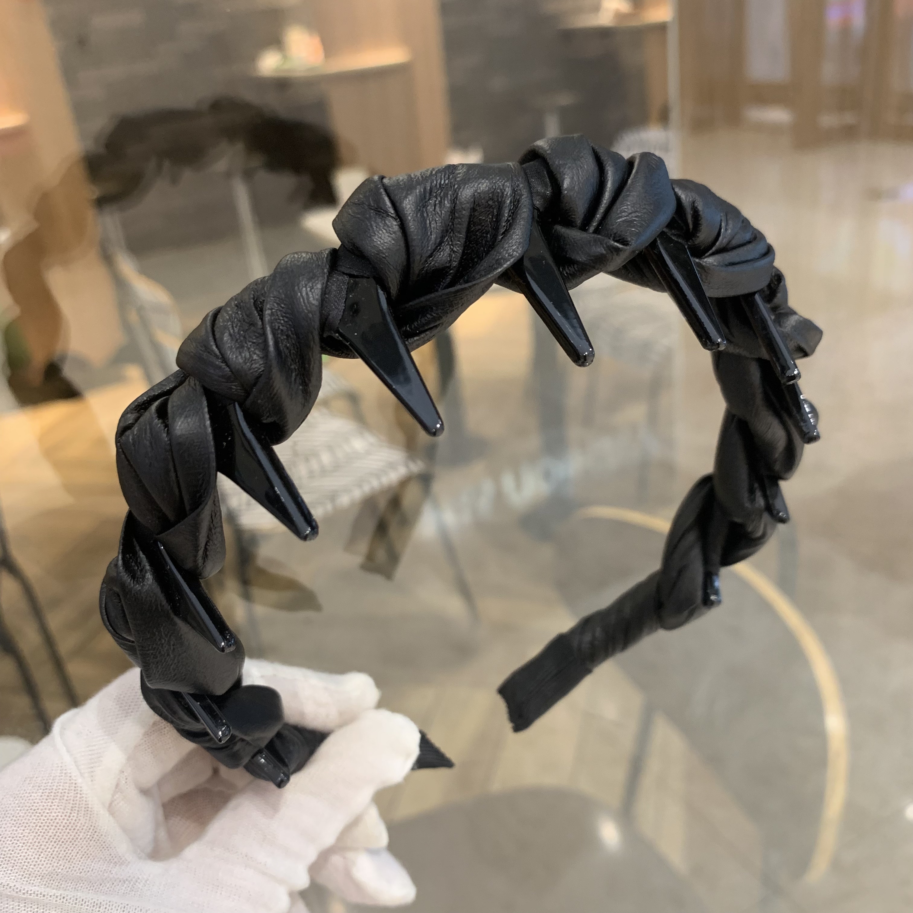 复古时尚黑色发卡发箍女高级感带齿防滑成人简约逛街压发洗脸头箍