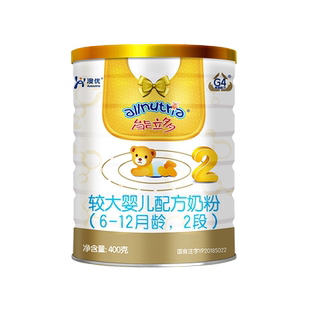 澳优能力多2段400g婴幼儿配方奶粉6-12个月二段牛奶粉能立多直营