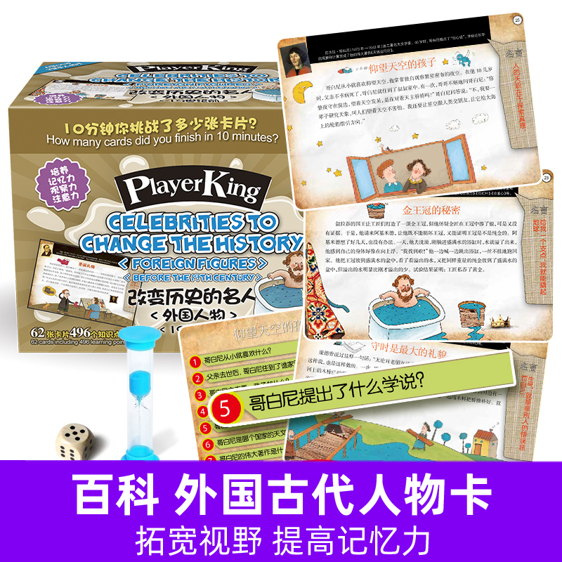 外国人物名人卡右脑训练记忆闪卡