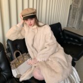 兔毛简单皮草外套不臃肿T888女 2026超火新款 海派甜心