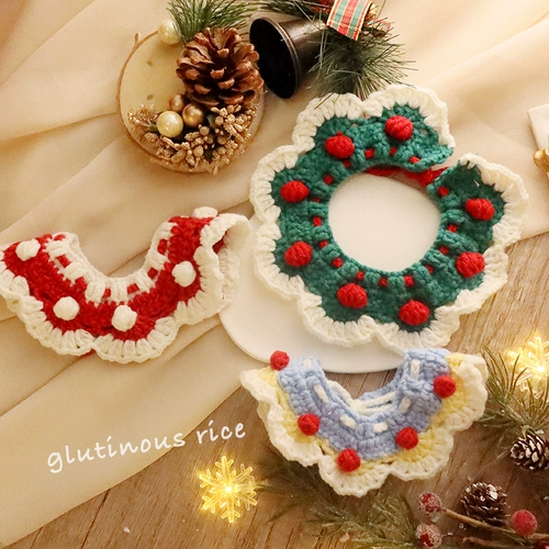 Кошка, собаки и шея карманы питомец Рождественские украшения, вязание кукольная марионет