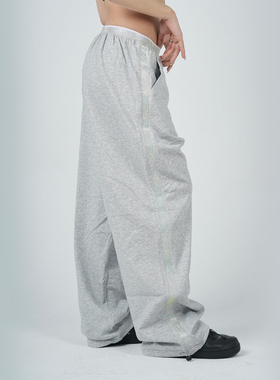 【DB QUEEN原创】MANDALA设计满钻拼接松紧腰带抽绳收脚休闲裤