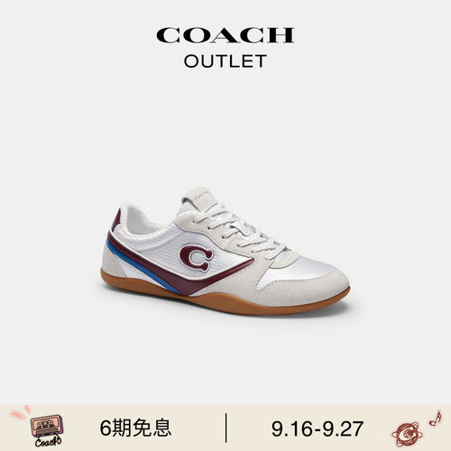 【新款】COACH/蔻驰奥莱男女同款老花TRACK运动鞋复古潮流情侣款