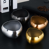 现代不锈钢烟灰缸家用客厅网咖酒店创意个性 办公洗手间防飞灰烟缸