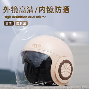 3c认证新款夏季透气半盔轻便电动车头盔 男女通用通勤帽