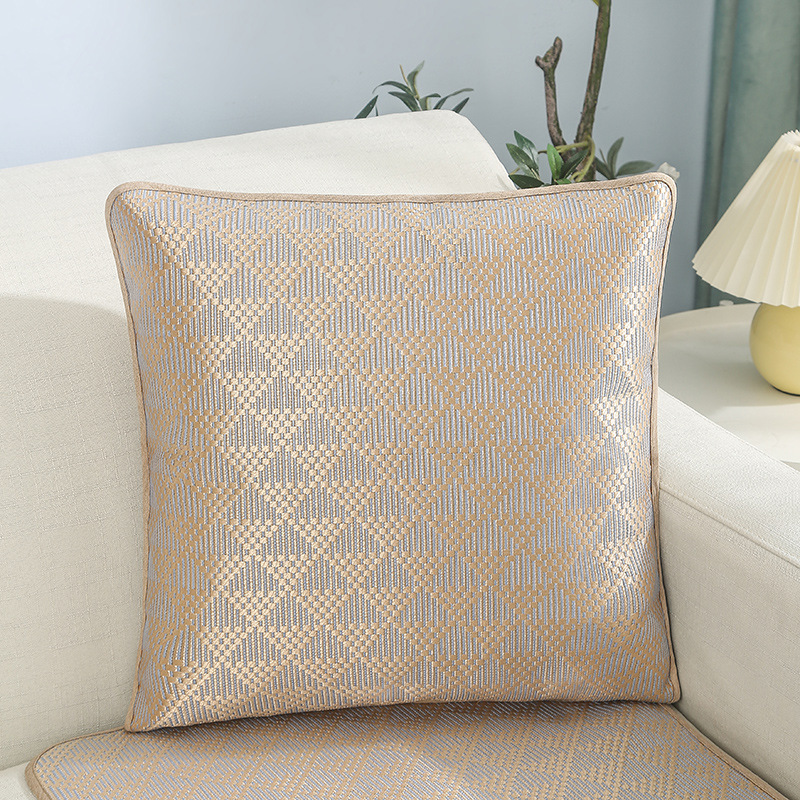 夏季冰藤凉席抱枕套办公室靠枕靠背垫套床头沙发凉席靠垫套不含