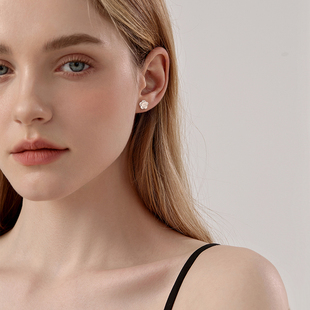 ACC山茶花耳钉女999纯银轻奢小众耳环2025年新款 高级感耳饰品 爆款