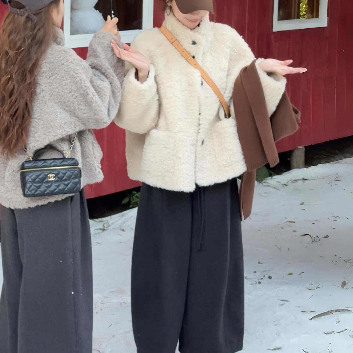韩系时尚洋气加厚羊羔毛外套女冬季2025爆款皮毛一体保暖毛毛上衣