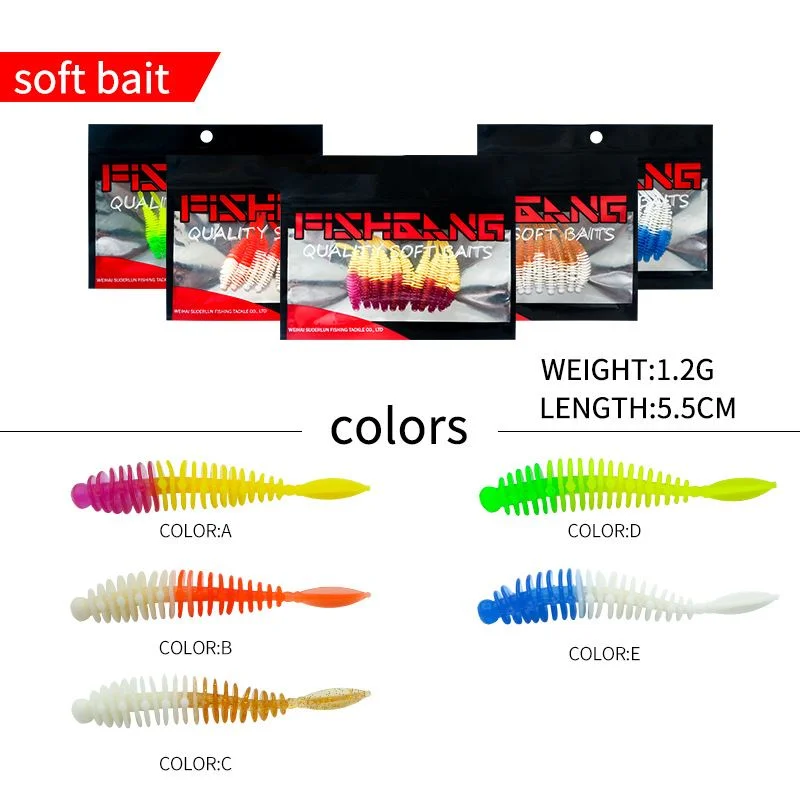 双色针尾柳叶软饵仿真路亚鱼饵10条装5.5cm1.2g海钓翘嘴鲈鱼