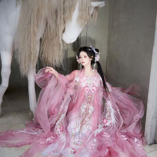 闺梦令少女魔法师原创汉服女大袖衫改良齐胸破烂风重工刺绣春夏款