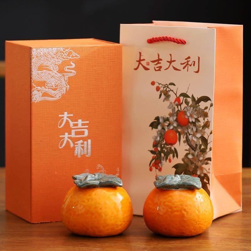 大吉大利荔枝茶叶罐摆件家居装饰品银行公司庆典活动礼品送客户