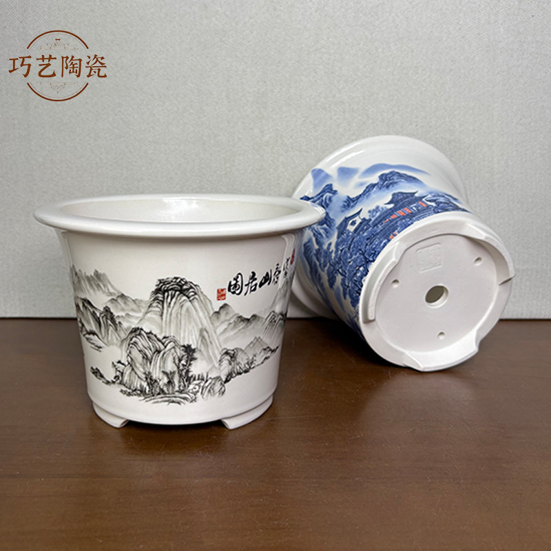 宜兴精品紫砂花盆圆签筒轻奢高级
