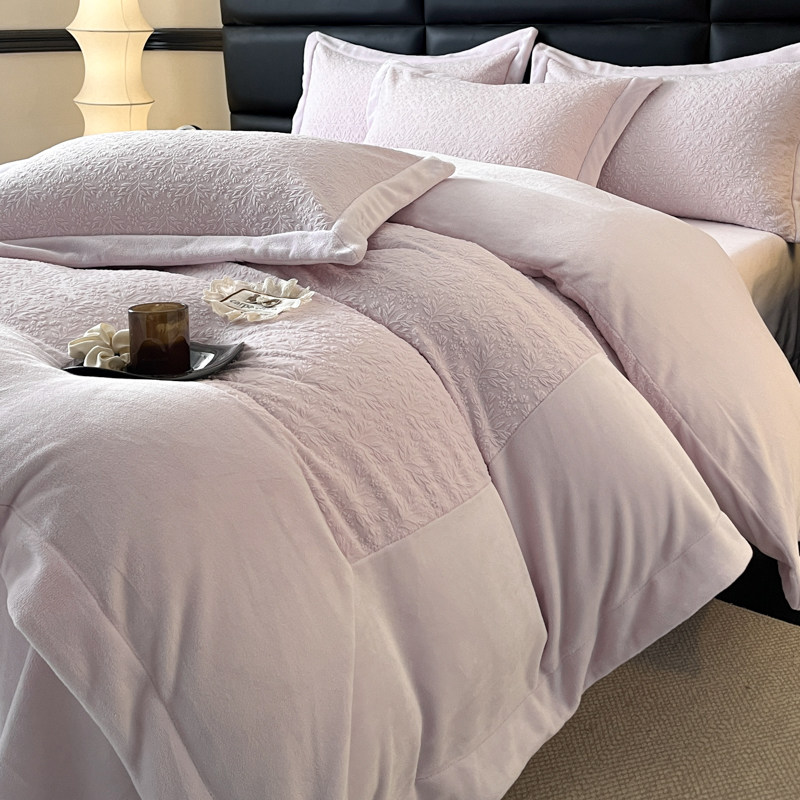 冬季保暖牛奶绒四件套A类母婴级防静电加绒被套南通家纺床上用品4,床上用品,床品套件/四件套/多件套,淘宝优惠券,粉丝福利购,淘宝优惠卷