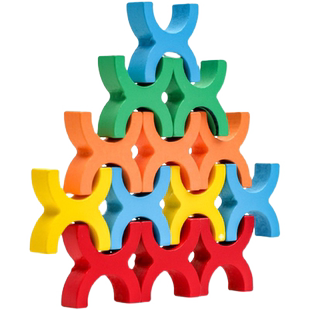 幼儿园益智叠叠高平衡积木叠罗汉早教玩具精细动作训练专注力教具