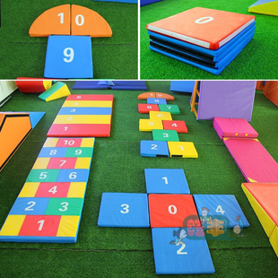 数字跳垫儿童感统训练器材软体爬行垫体适能跳房子地垫室内爬行垫