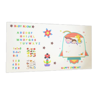可涂鸦磁性黑板墙贴小颗粒积木拼插底板儿童算数字母认知墙面玩具