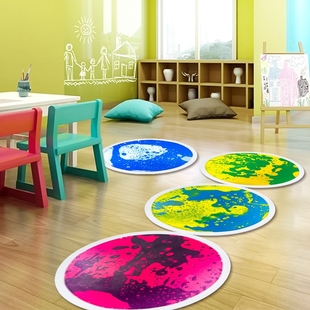 圆形感官液体地垫幼儿园防滑水毯儿童感统触觉训练跳垫游戏垫玩具