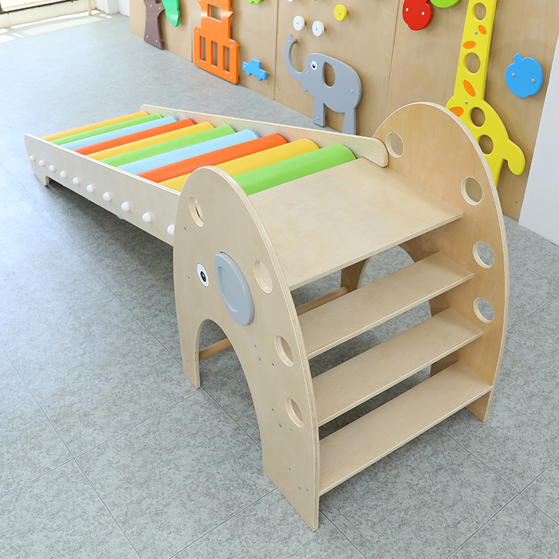 滚梯滚轮大滑梯早教幼儿园室内儿童感统训练器材幼儿平衡健身玩具