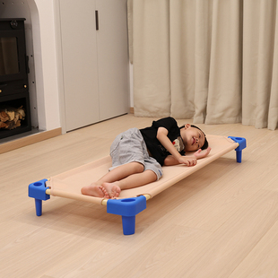 网布床早教托管班幼儿园儿童宝宝午休小床便捷式网面叠放午睡帆布